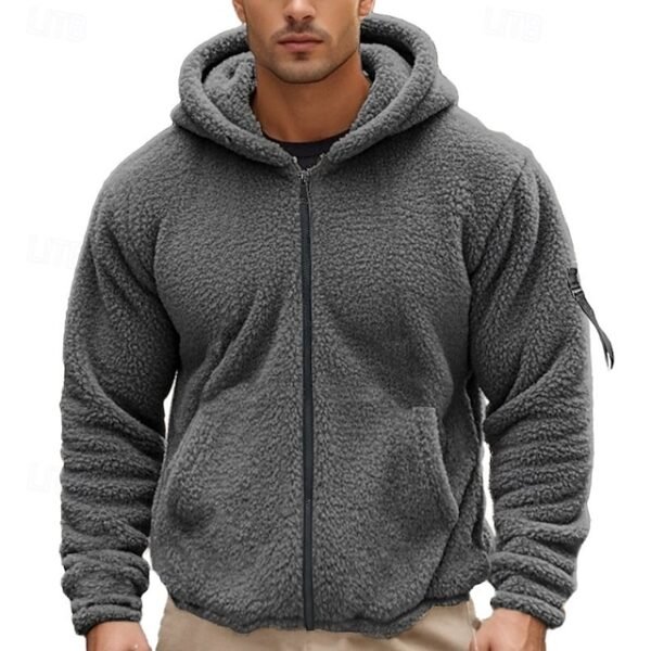 Plain Zip Up Sports & Outdoor Casual Daily Streetwear Hooded